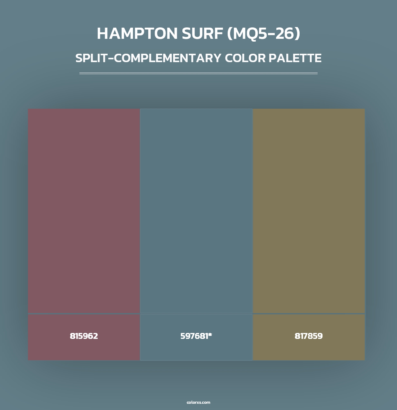 Hampton Surf (MQ5-26) - Split-Complementary Color Palette