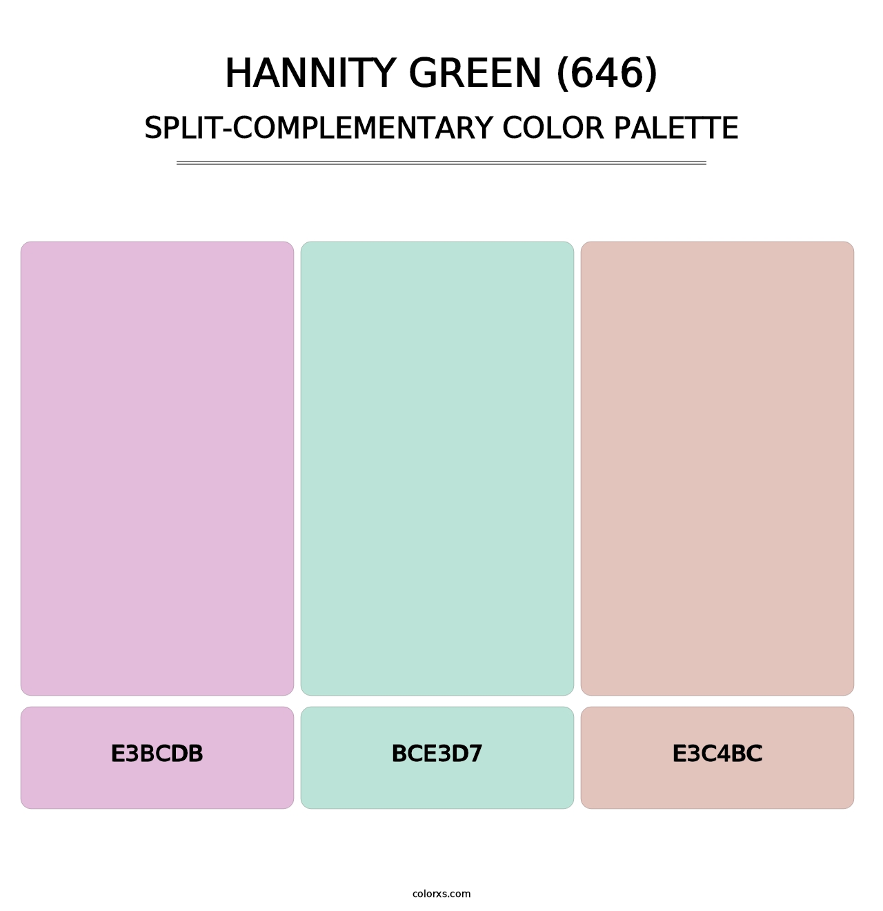 Hannity Green (646) - Split-Complementary Color Palette