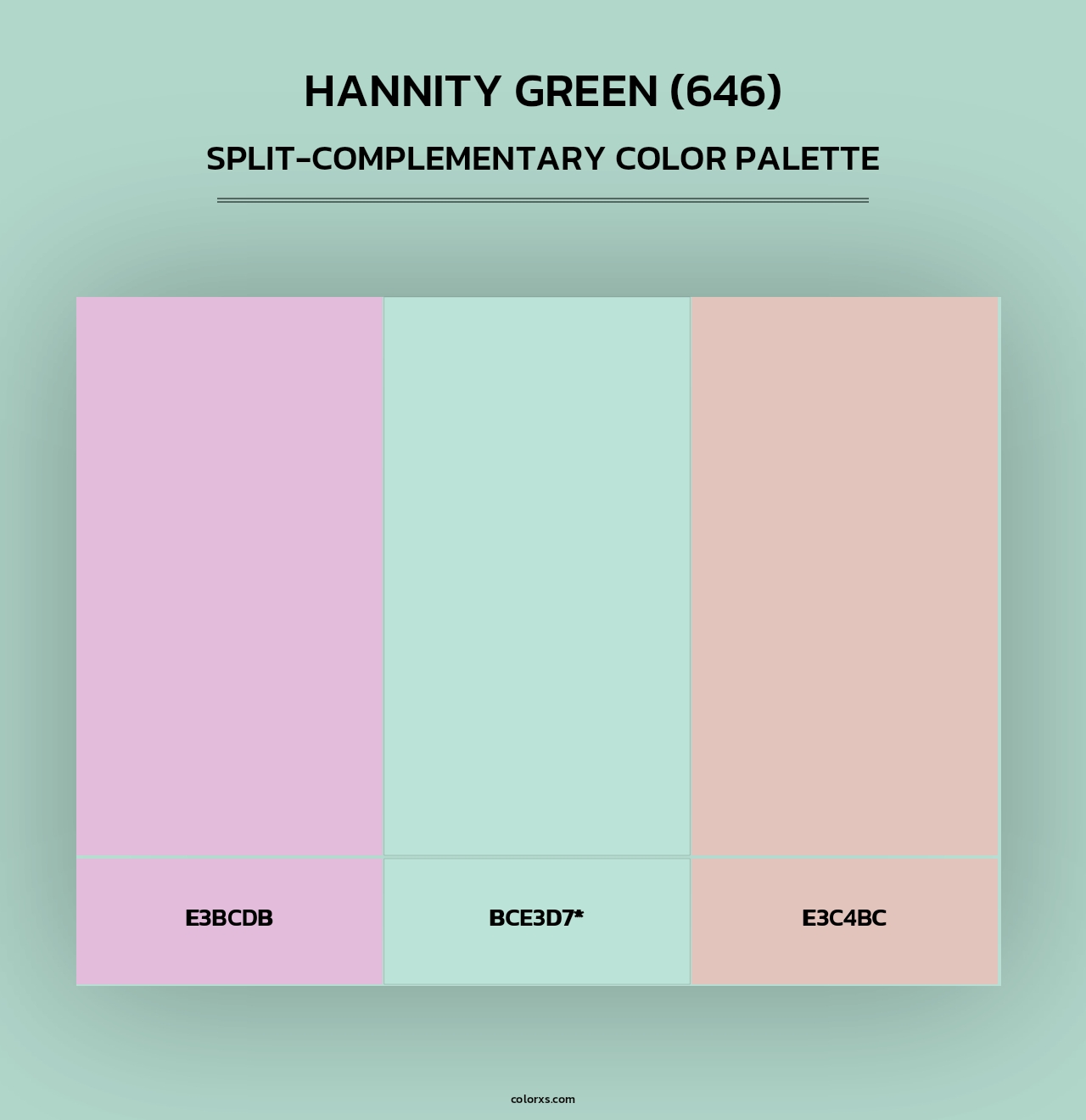 Hannity Green (646) - Split-Complementary Color Palette