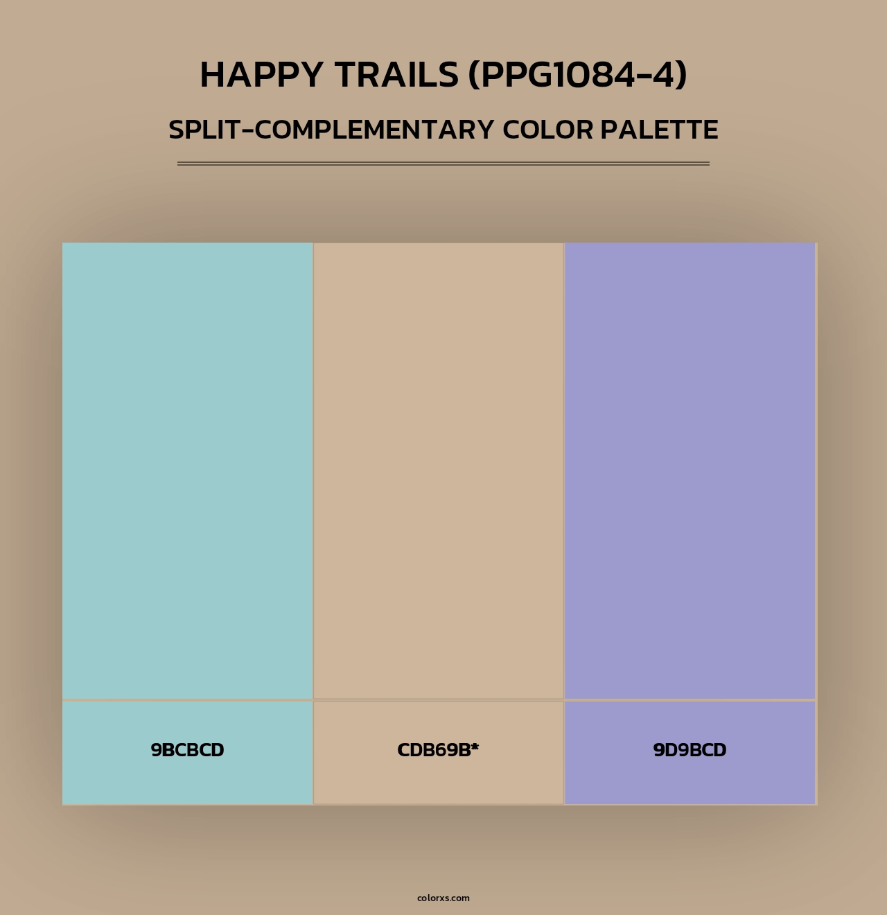 Happy Trails (PPG1084-4) - Split-Complementary Color Palette