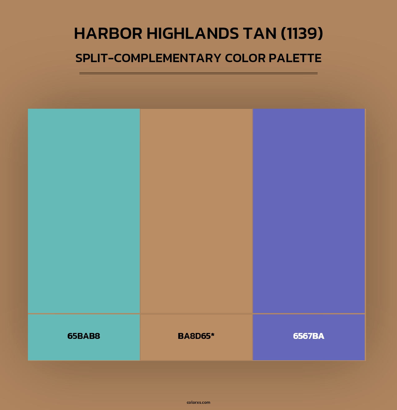 Harbor Highlands Tan (1139) - Split-Complementary Color Palette