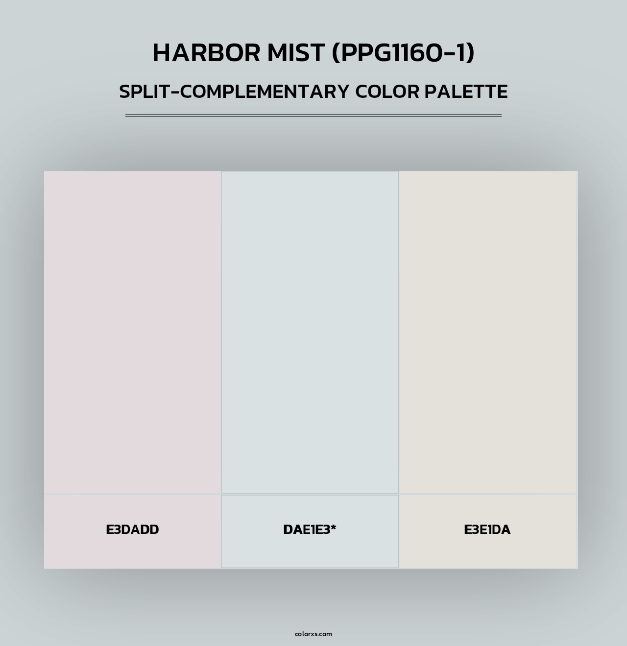 Harbor Mist (PPG1160-1) - Split-Complementary Color Palette