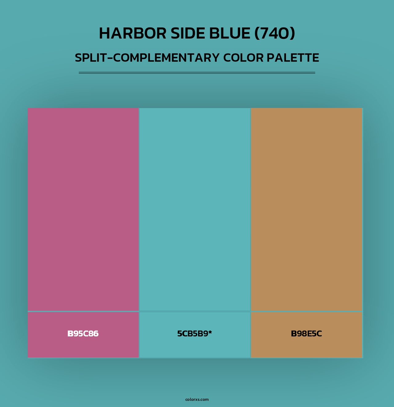 Harbor Side Blue (740) - Split-Complementary Color Palette
