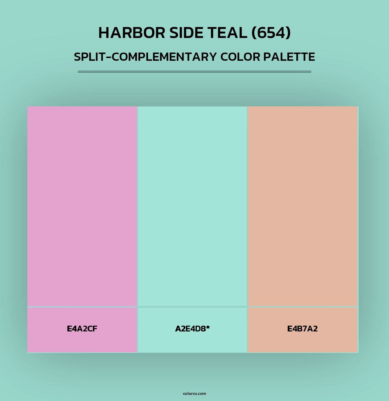 Harbor Side Teal (654) - Split-Complementary Color Palette