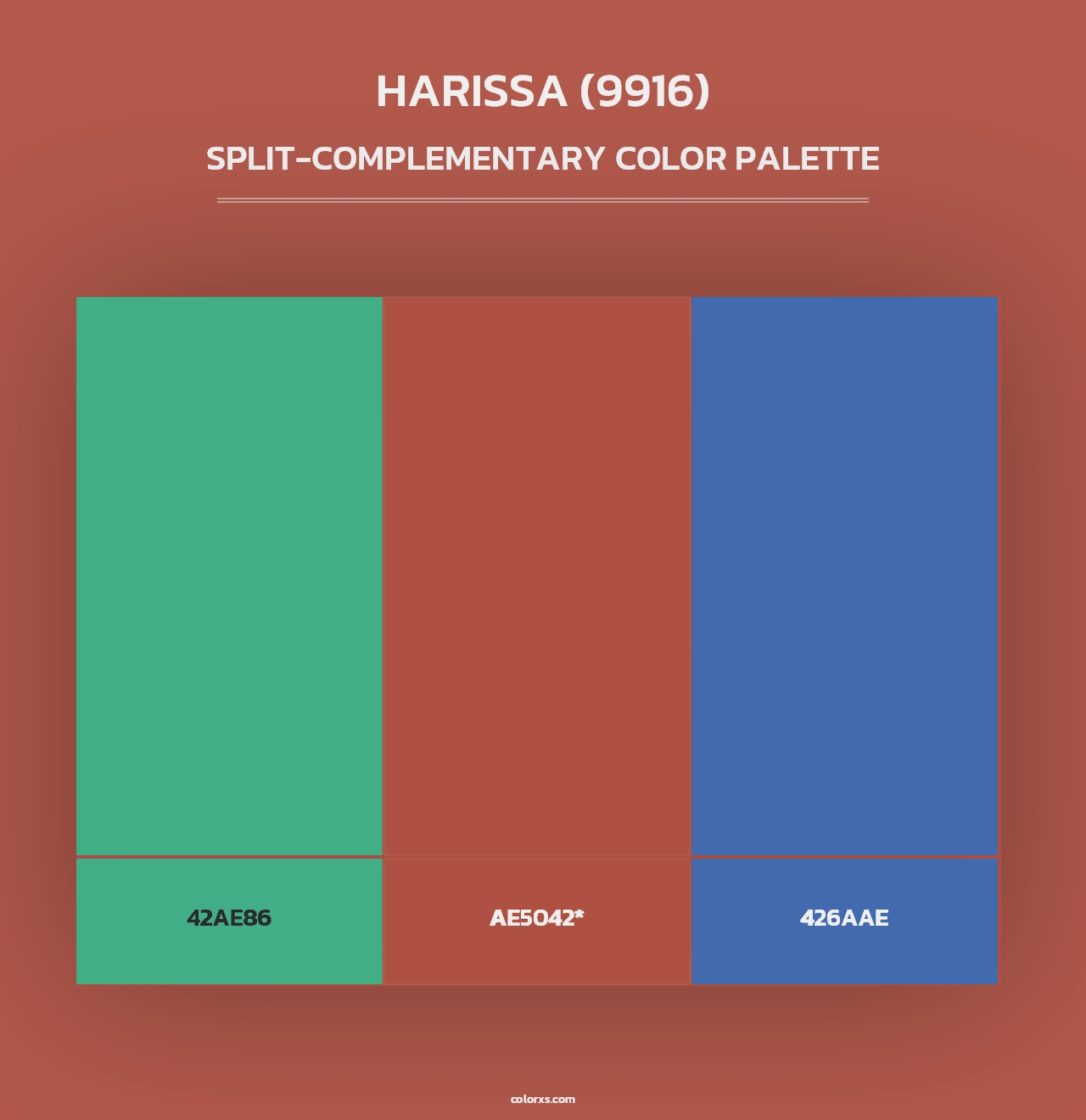 Harissa (9916) - Split-Complementary Color Palette