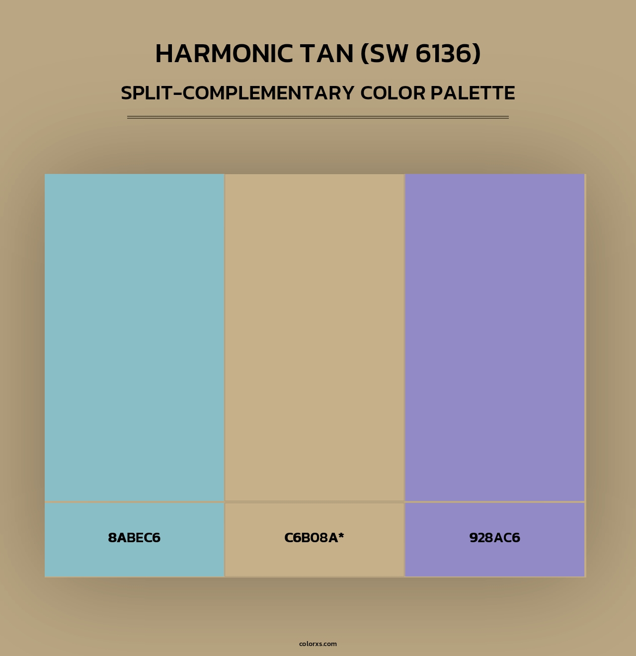 Harmonic Tan (SW 6136) - Split-Complementary Color Palette