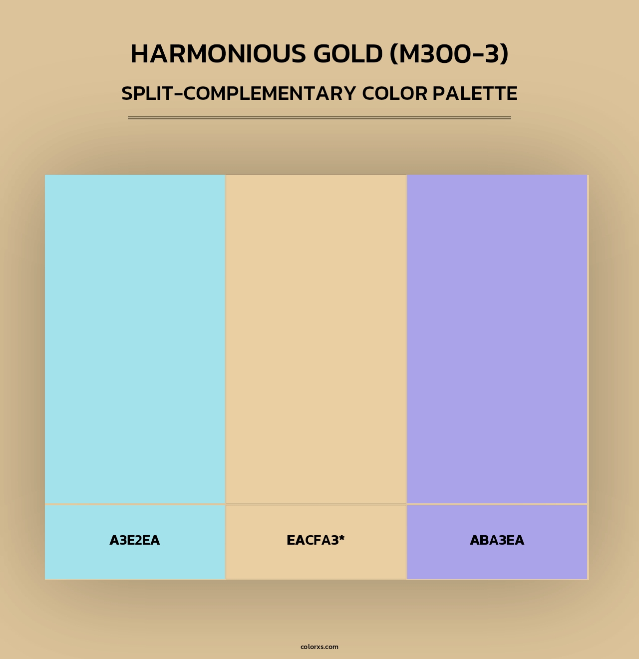 Harmonious Gold (M300-3) - Split-Complementary Color Palette