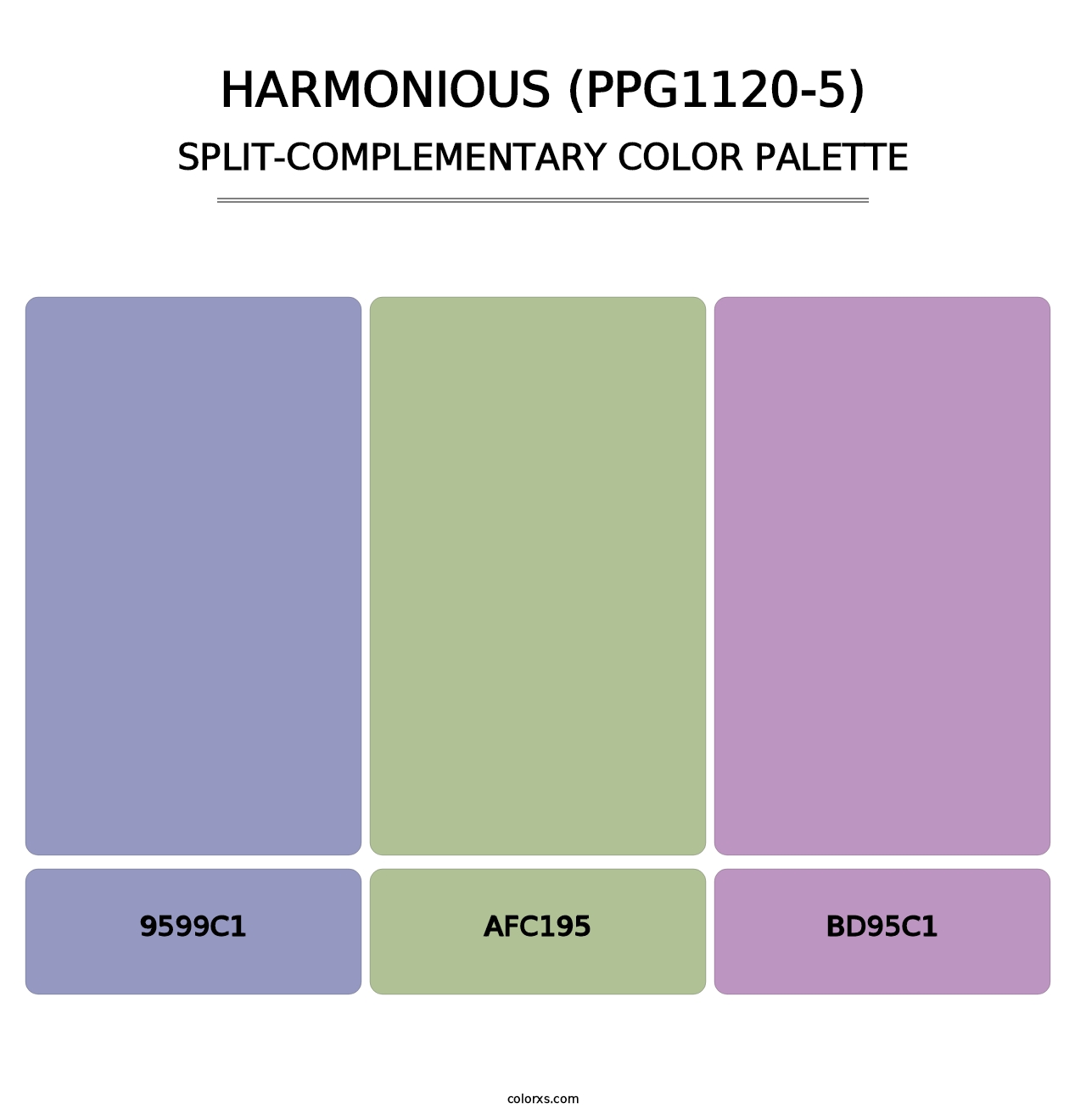 Harmonious (PPG1120-5) - Split-Complementary Color Palette