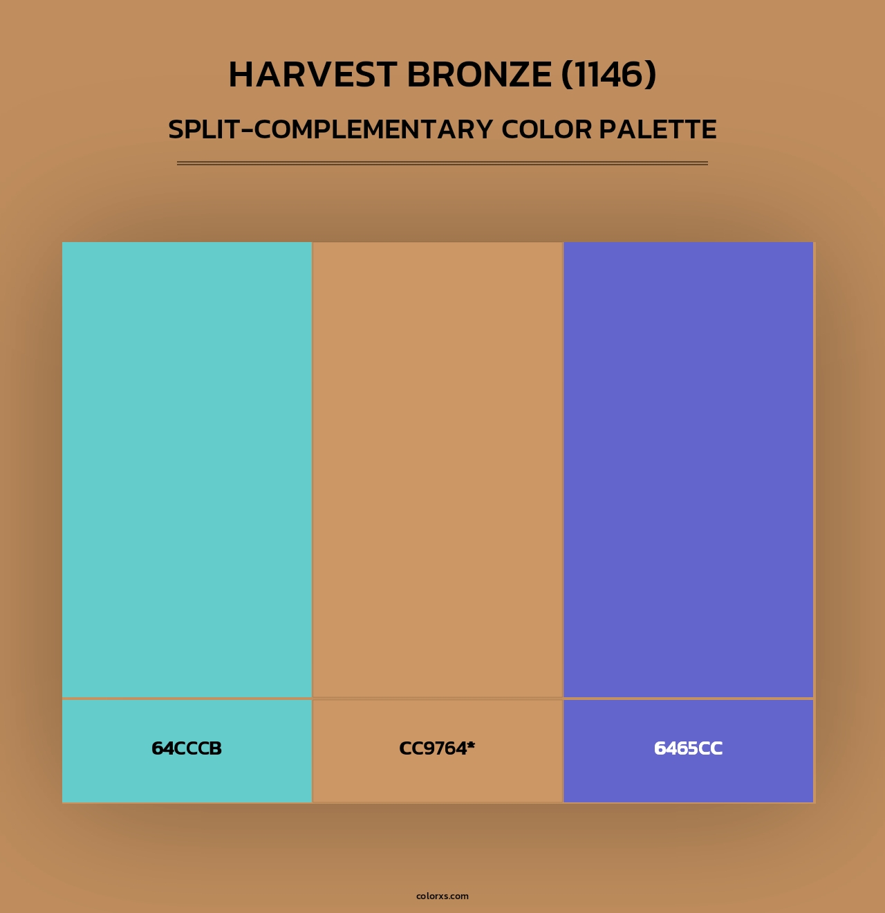 Harvest Bronze (1146) - Split-Complementary Color Palette