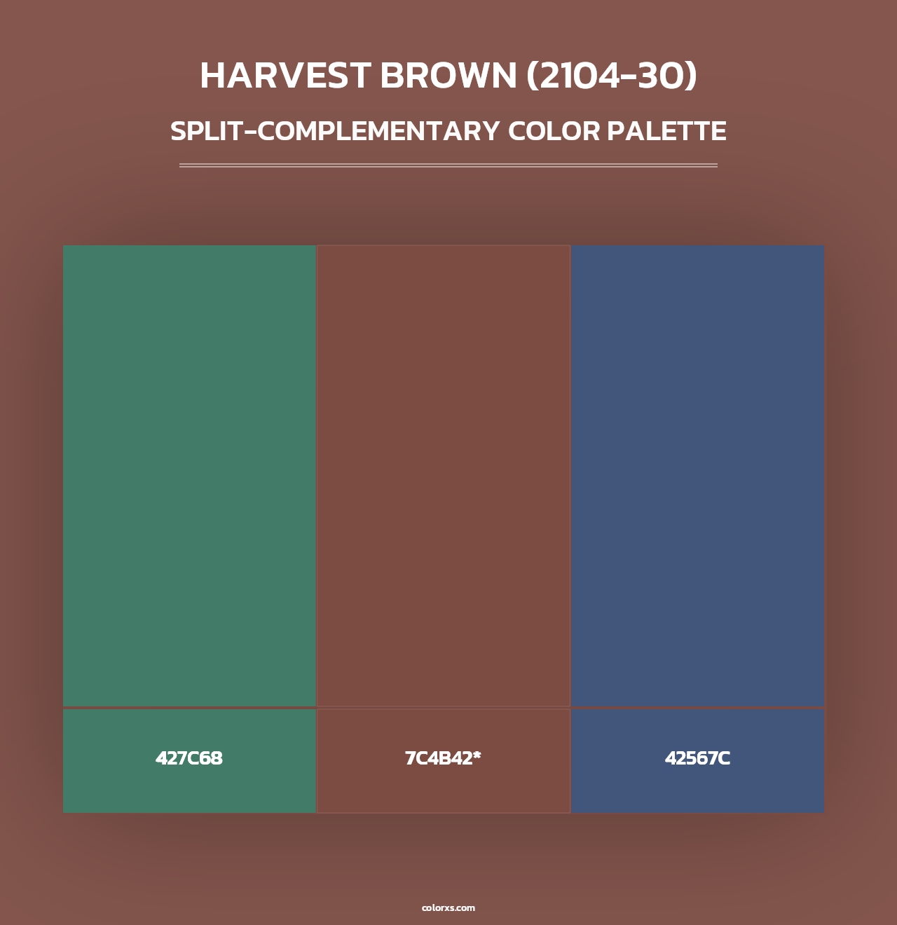 Harvest Brown (2104-30) - Split-Complementary Color Palette