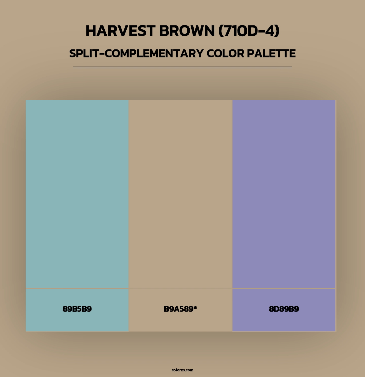 Harvest Brown (710D-4) - Split-Complementary Color Palette