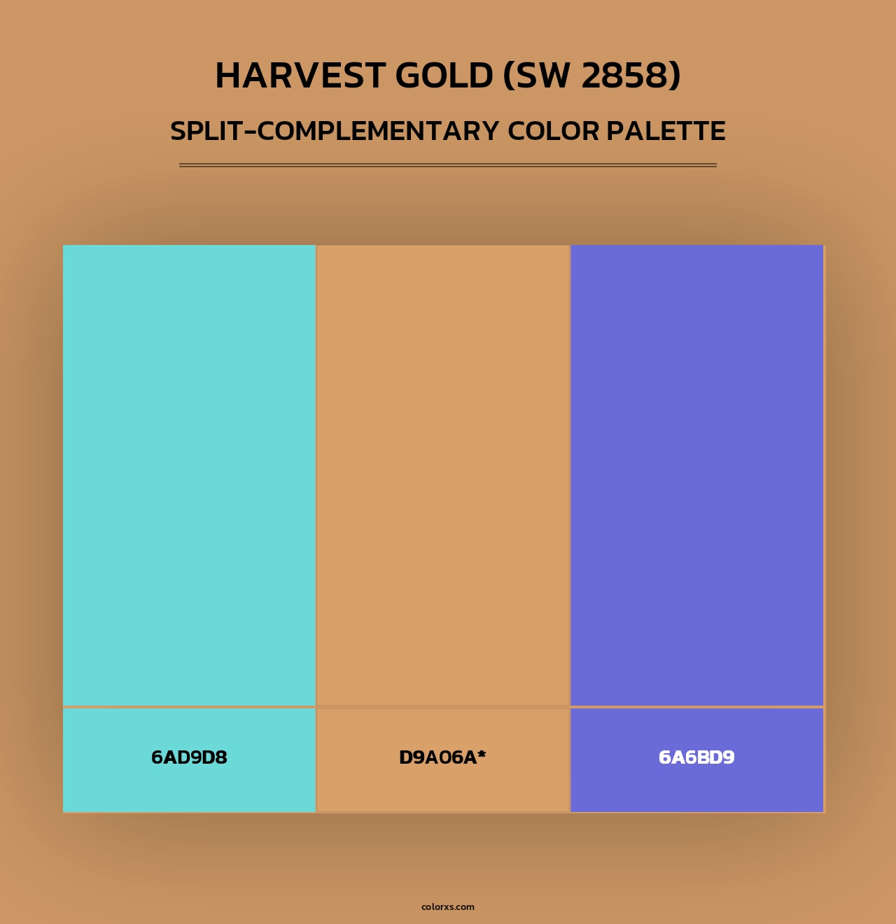 Harvest Gold (SW 2858) - Split-Complementary Color Palette