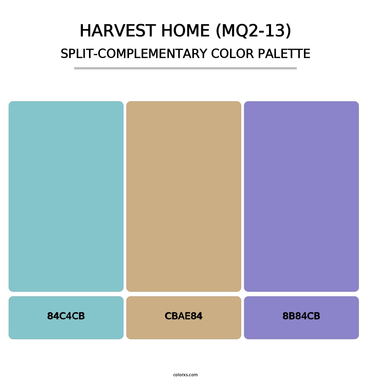 Harvest Home (MQ2-13) - Split-Complementary Color Palette