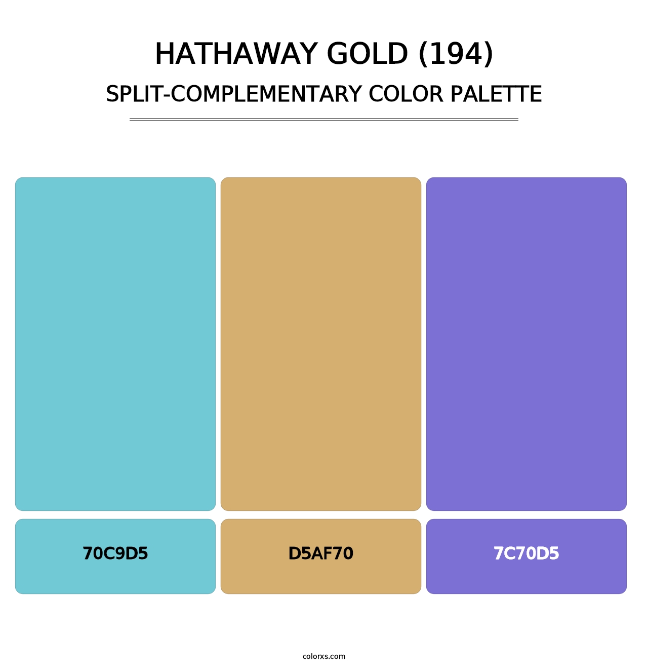 Hathaway Gold (194) - Split-Complementary Color Palette