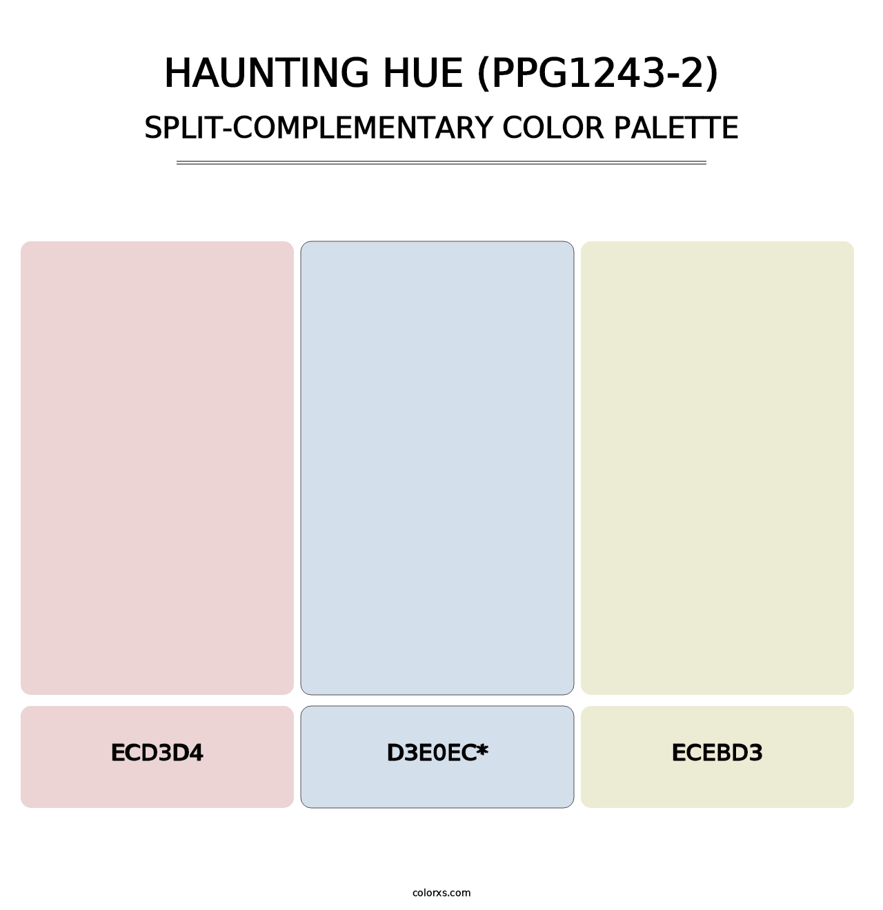 Haunting Hue (PPG1243-2) - Split-Complementary Color Palette