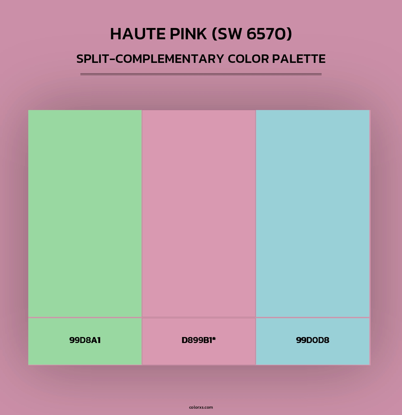 Haute Pink (SW 6570) - Split-Complementary Color Palette
