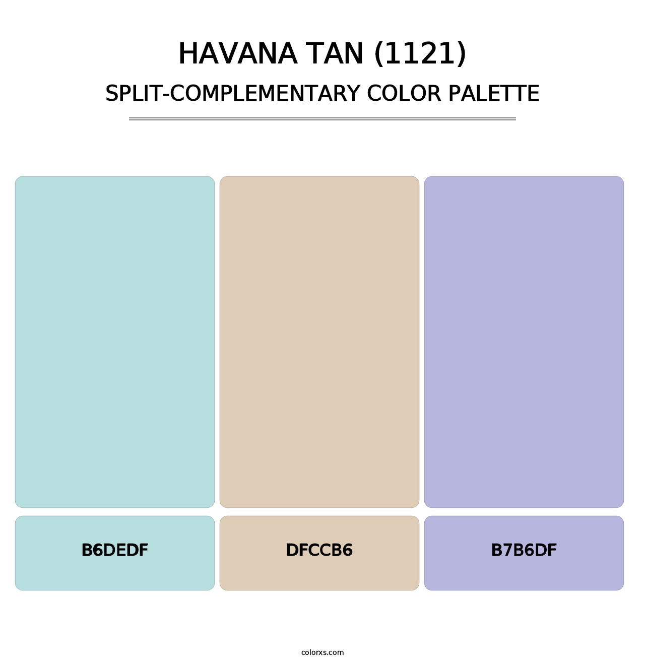 Havana Tan (1121) - Split-Complementary Color Palette