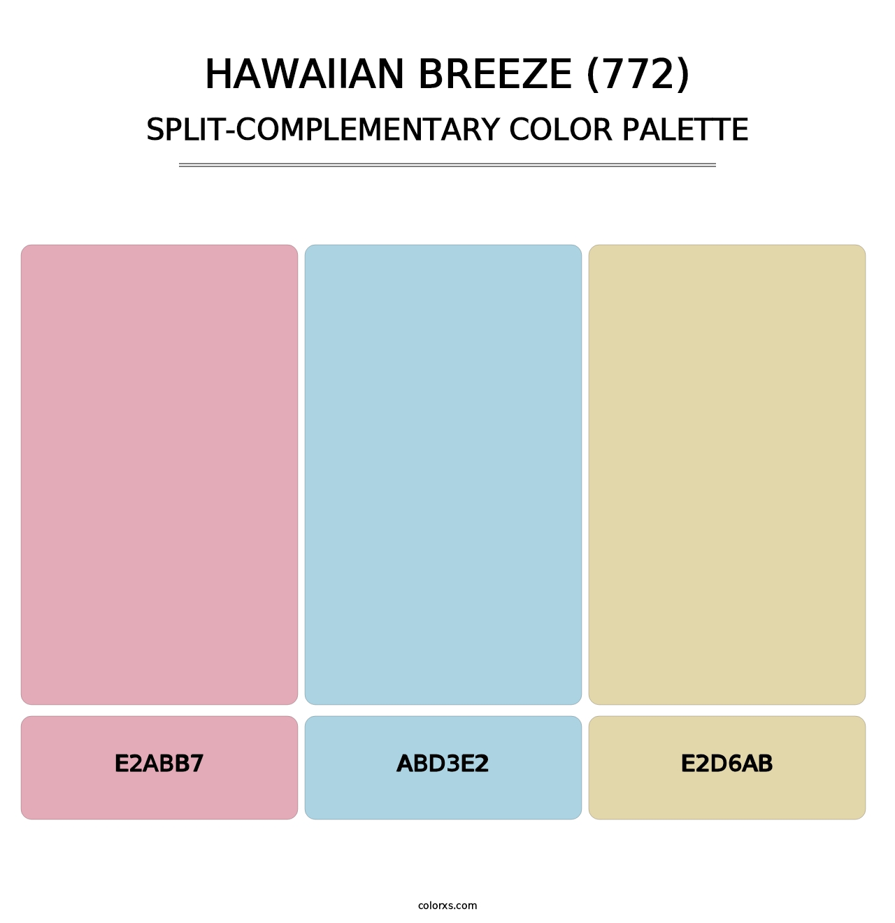 Hawaiian Breeze (772) - Split-Complementary Color Palette