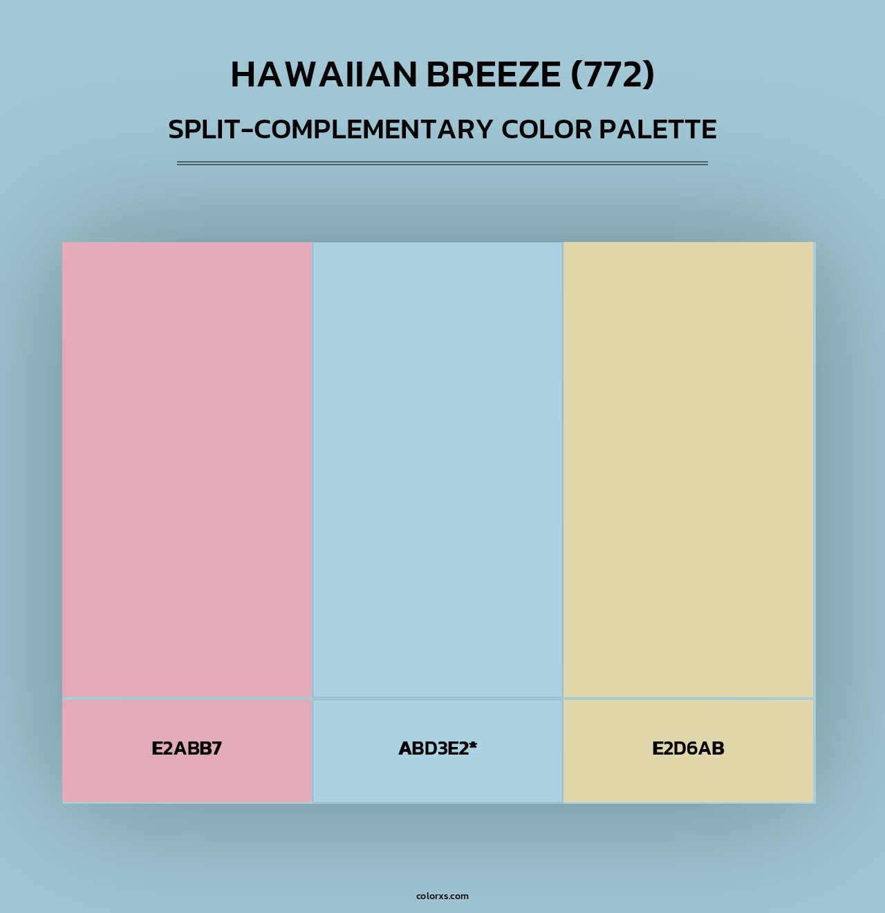 Hawaiian Breeze (772) - Split-Complementary Color Palette