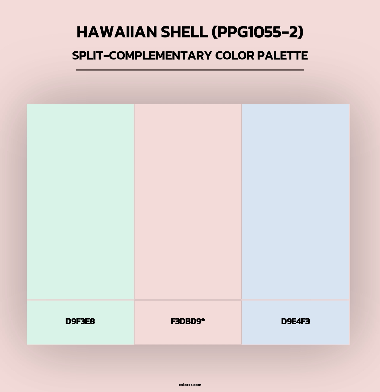 Hawaiian Shell (PPG1055-2) - Split-Complementary Color Palette