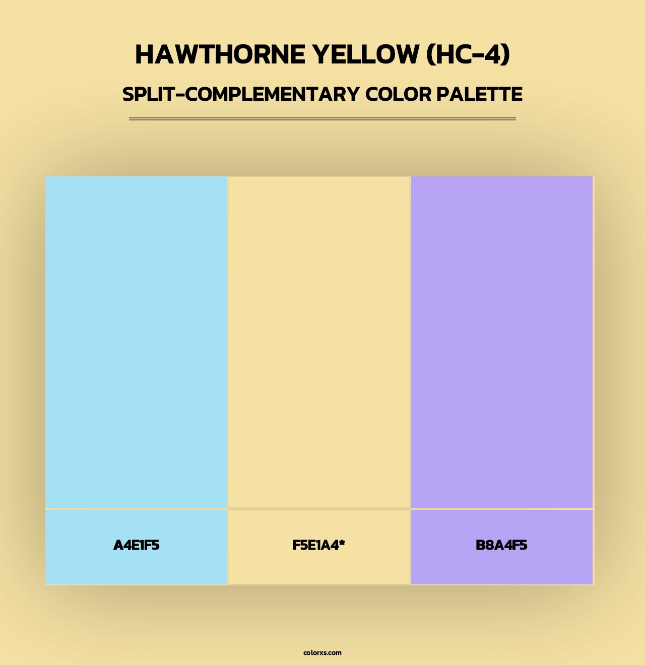 Hawthorne Yellow (HC-4) - Split-Complementary Color Palette
