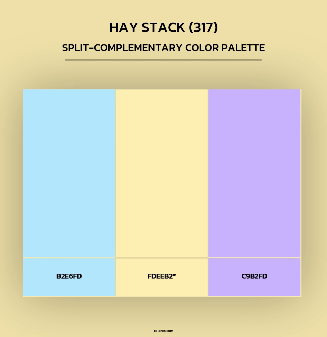 Hay Stack (317) - Split-Complementary Color Palette