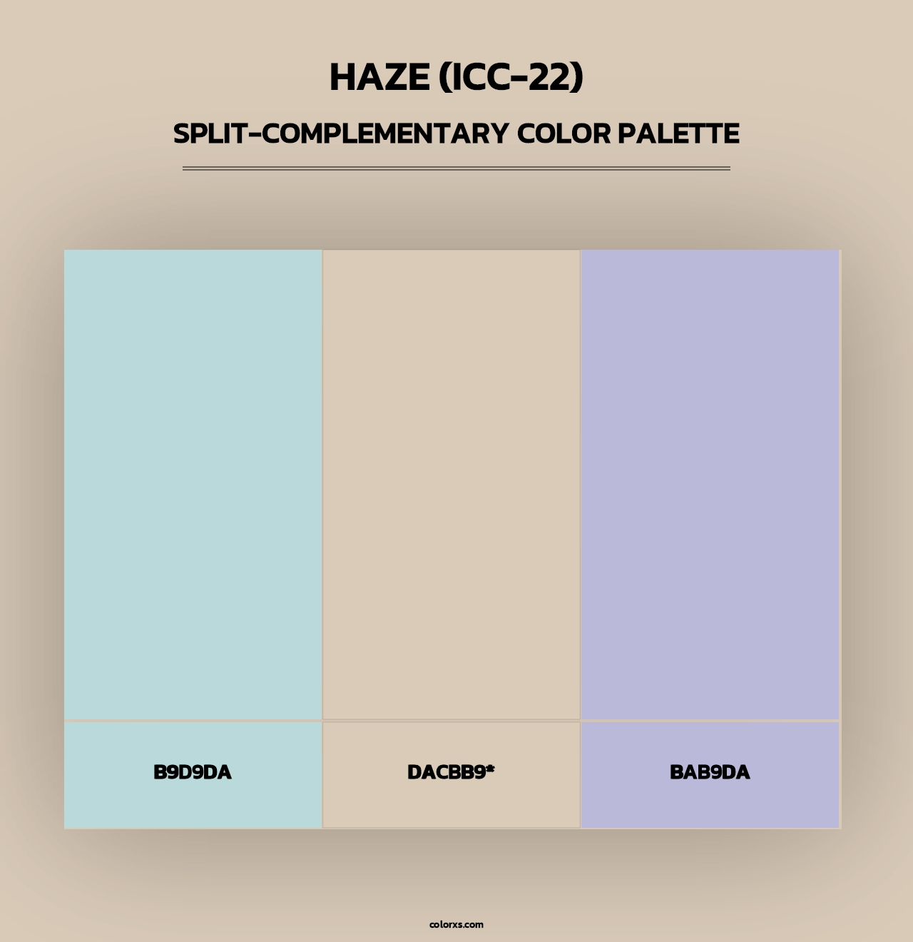 Haze (ICC-22) - Split-Complementary Color Palette