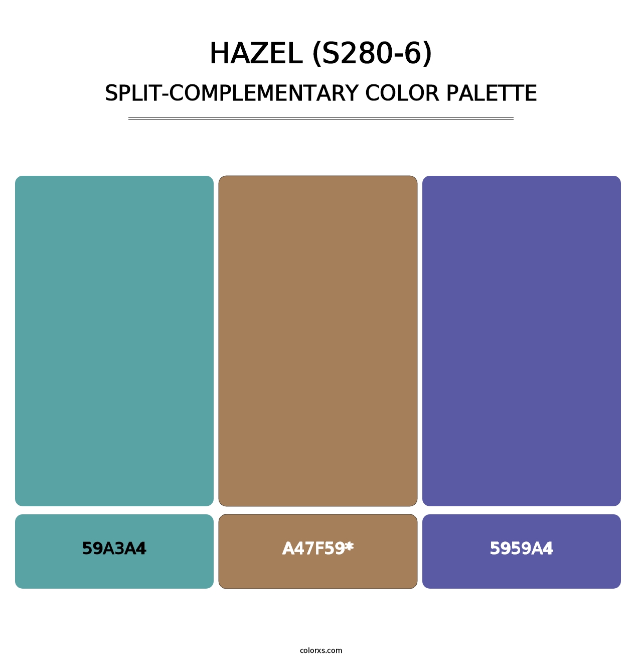 Hazel (S280-6) - Split-Complementary Color Palette