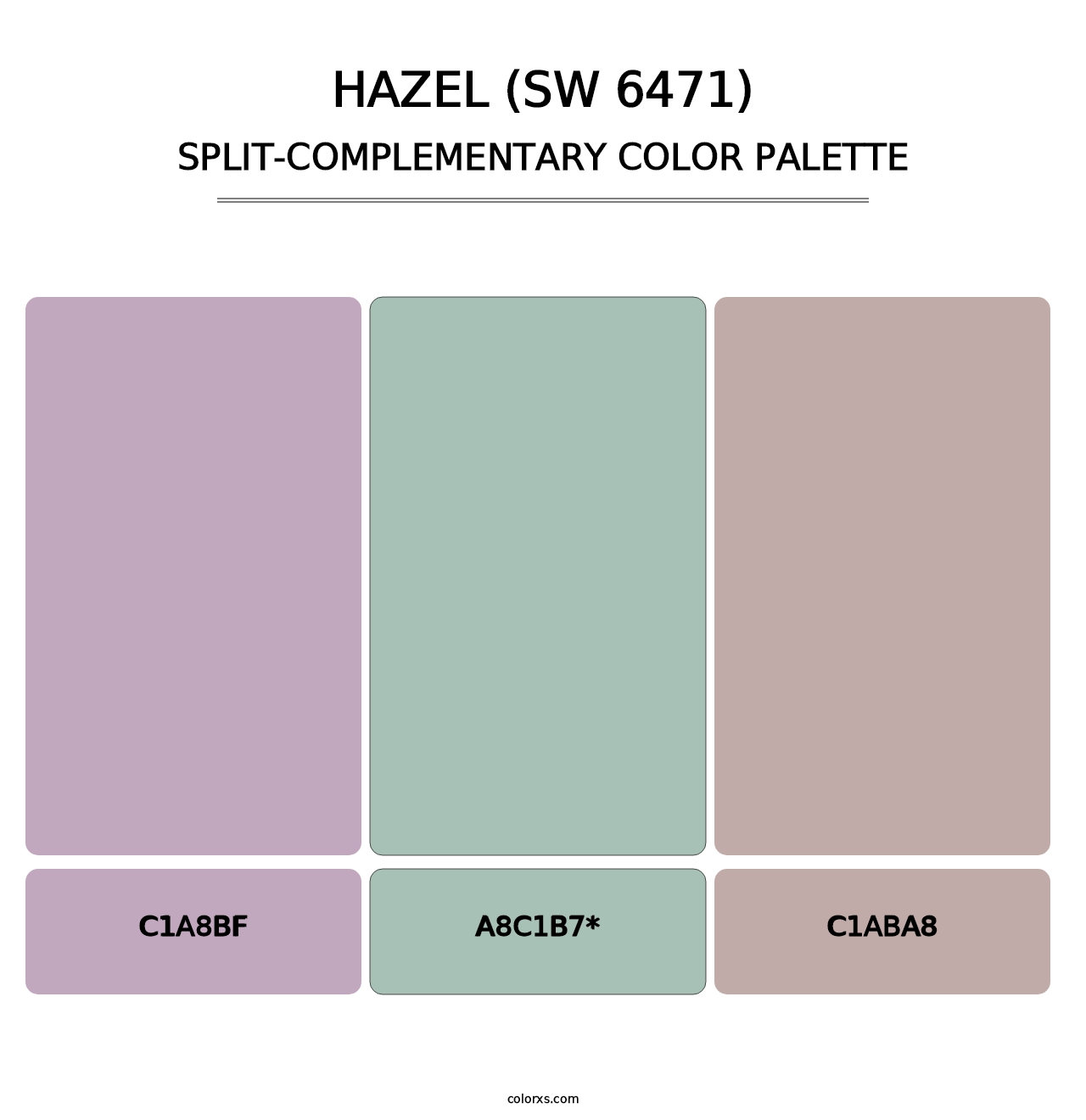 Hazel (SW 6471) - Split-Complementary Color Palette