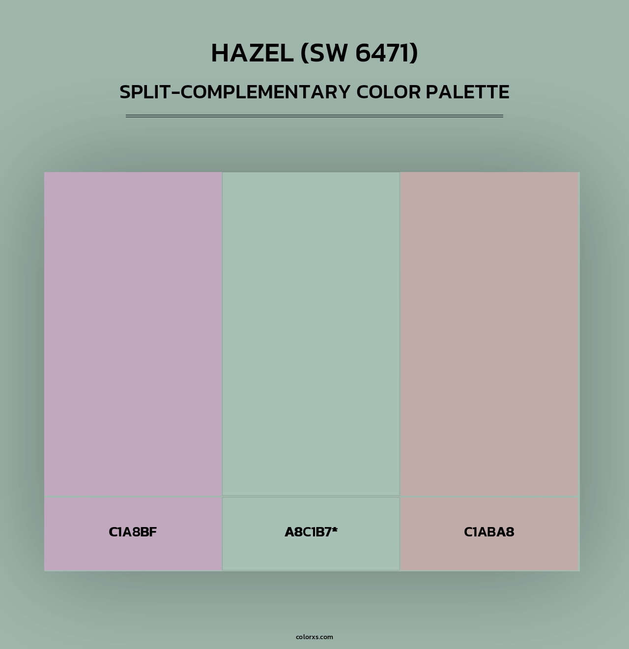 Hazel (SW 6471) - Split-Complementary Color Palette