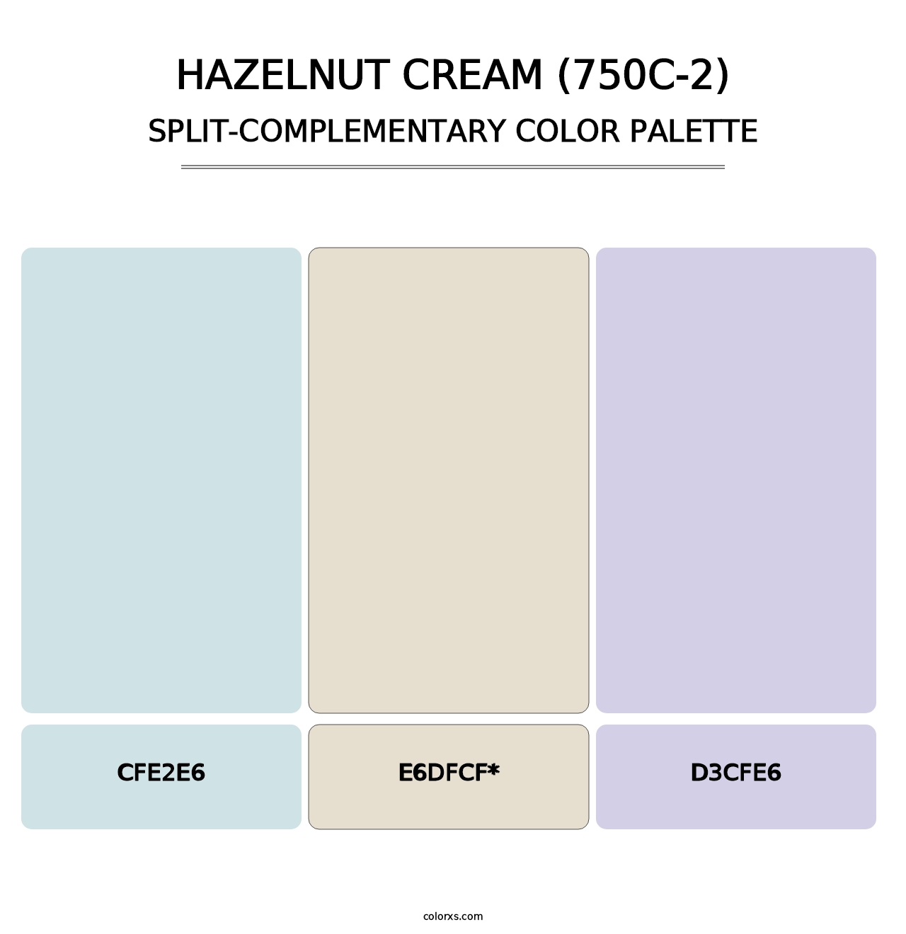 Hazelnut Cream (750C-2) - Split-Complementary Color Palette