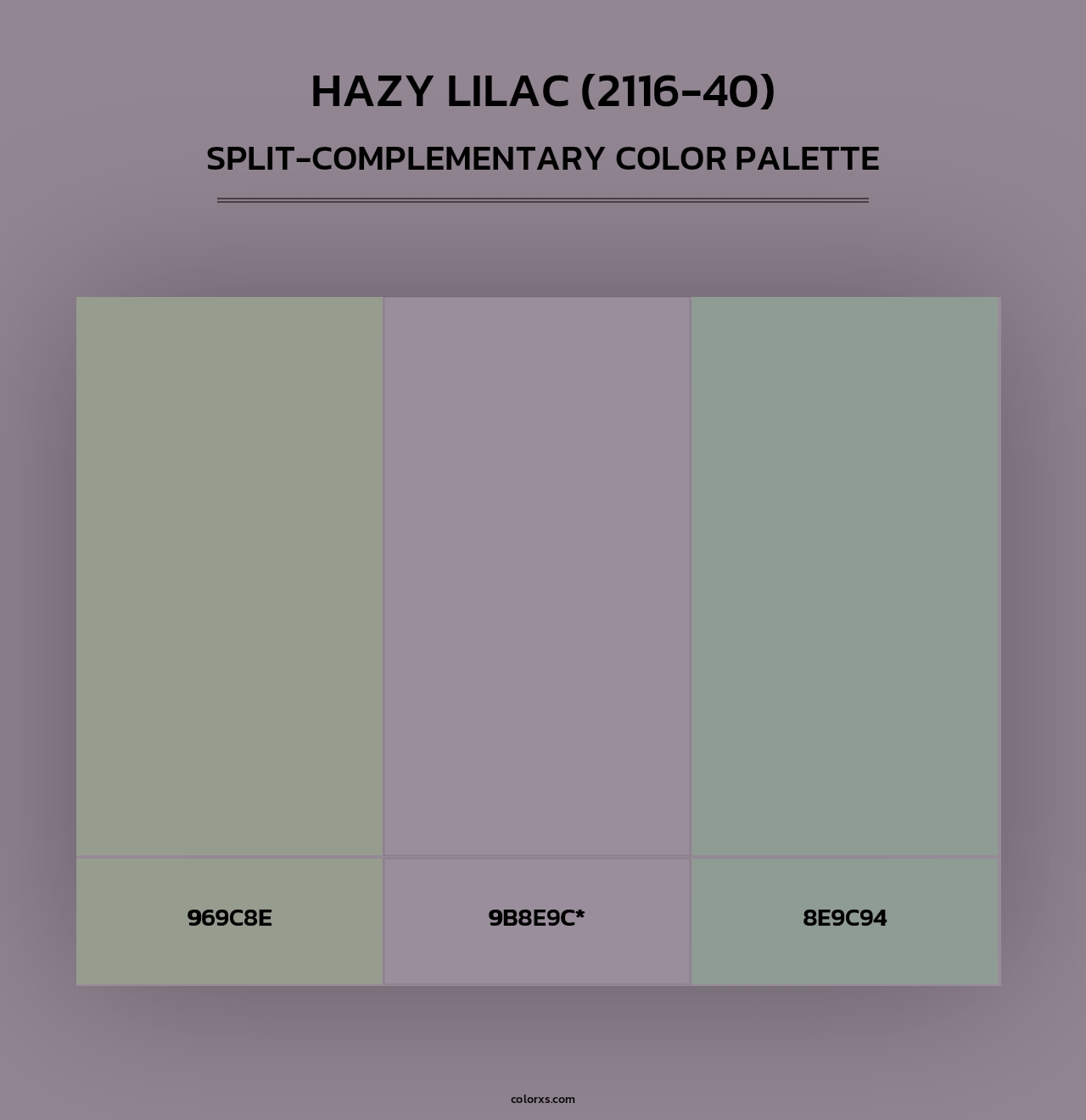 Hazy Lilac (2116-40) - Split-Complementary Color Palette