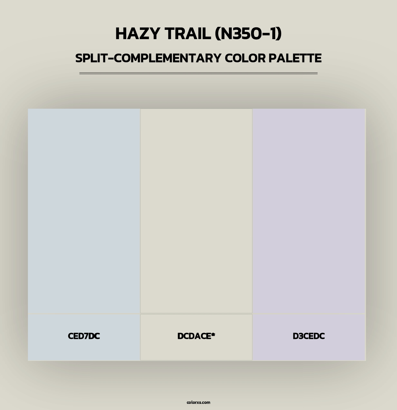 Hazy Trail (N350-1) - Split-Complementary Color Palette