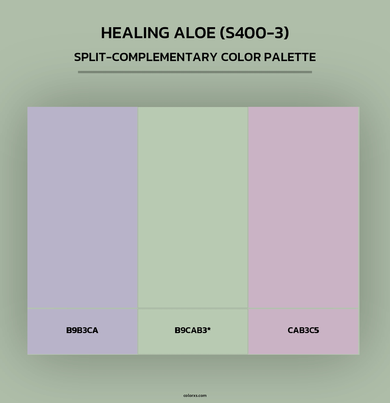 Healing Aloe (S400-3) - Split-Complementary Color Palette