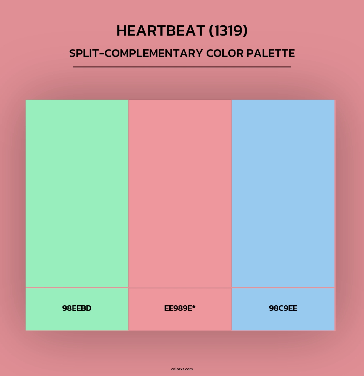 Heartbeat (1319) - Split-Complementary Color Palette