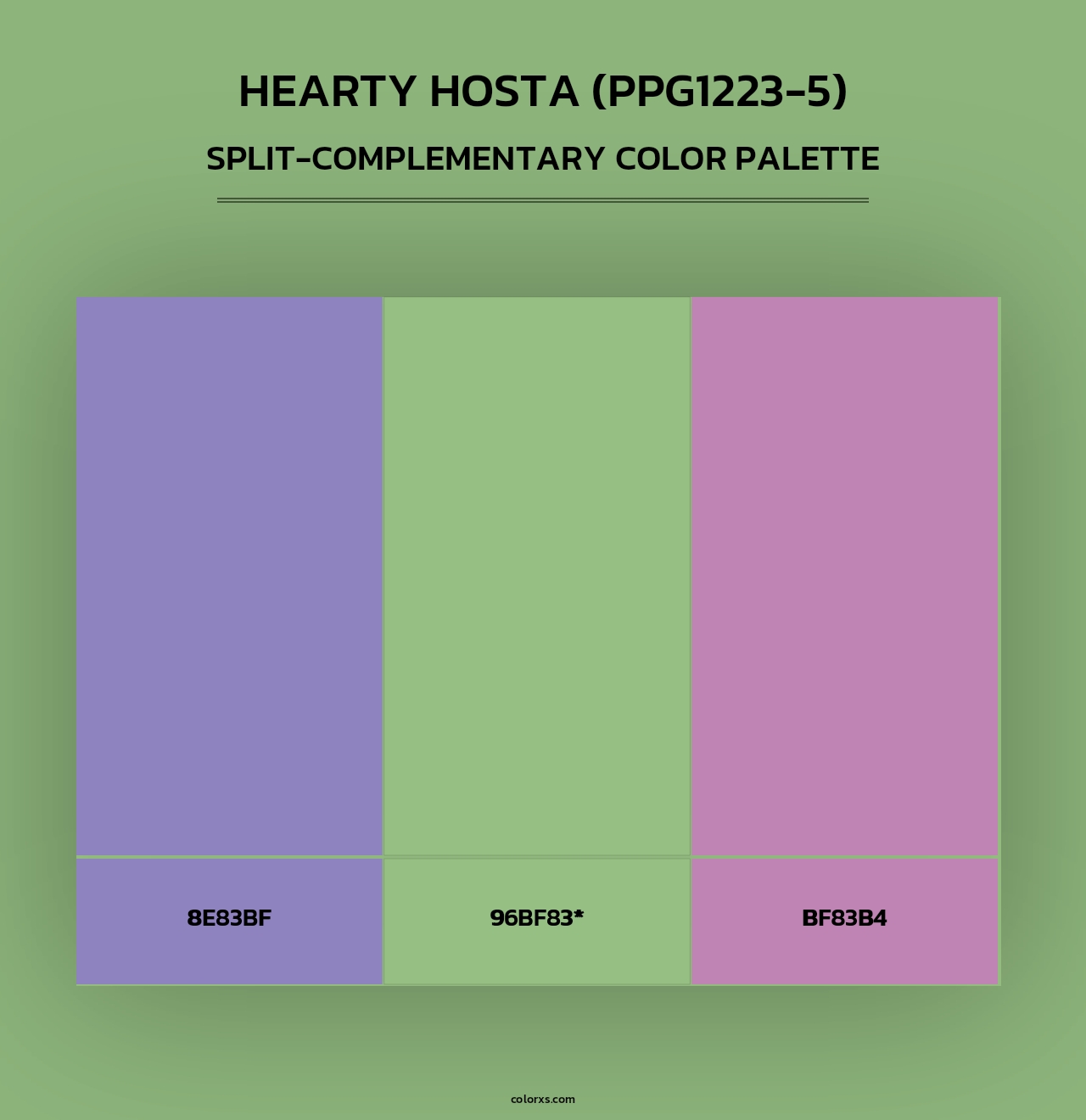 Hearty Hosta (PPG1223-5) - Split-Complementary Color Palette