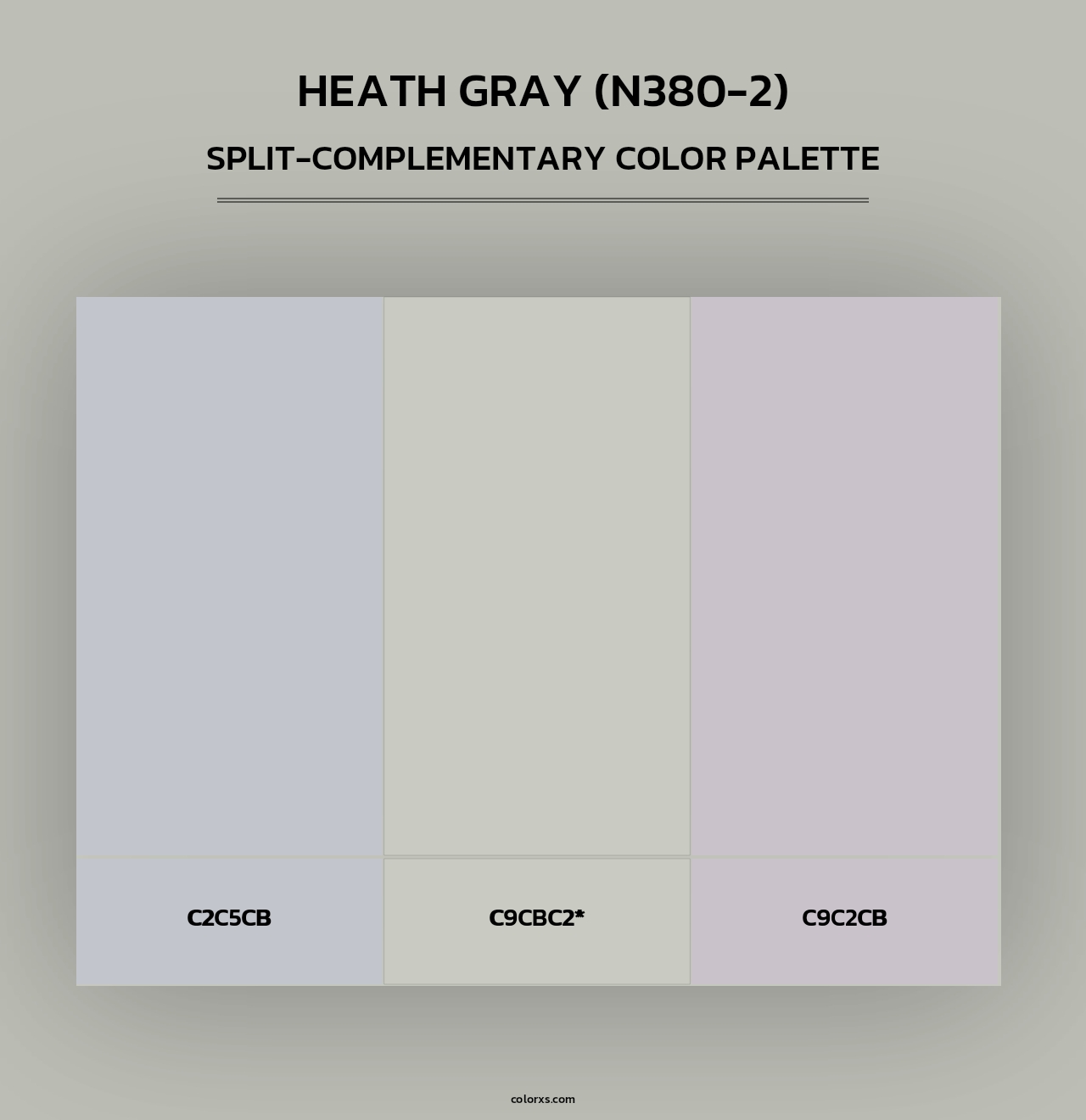 Heath Gray (N380-2) - Split-Complementary Color Palette