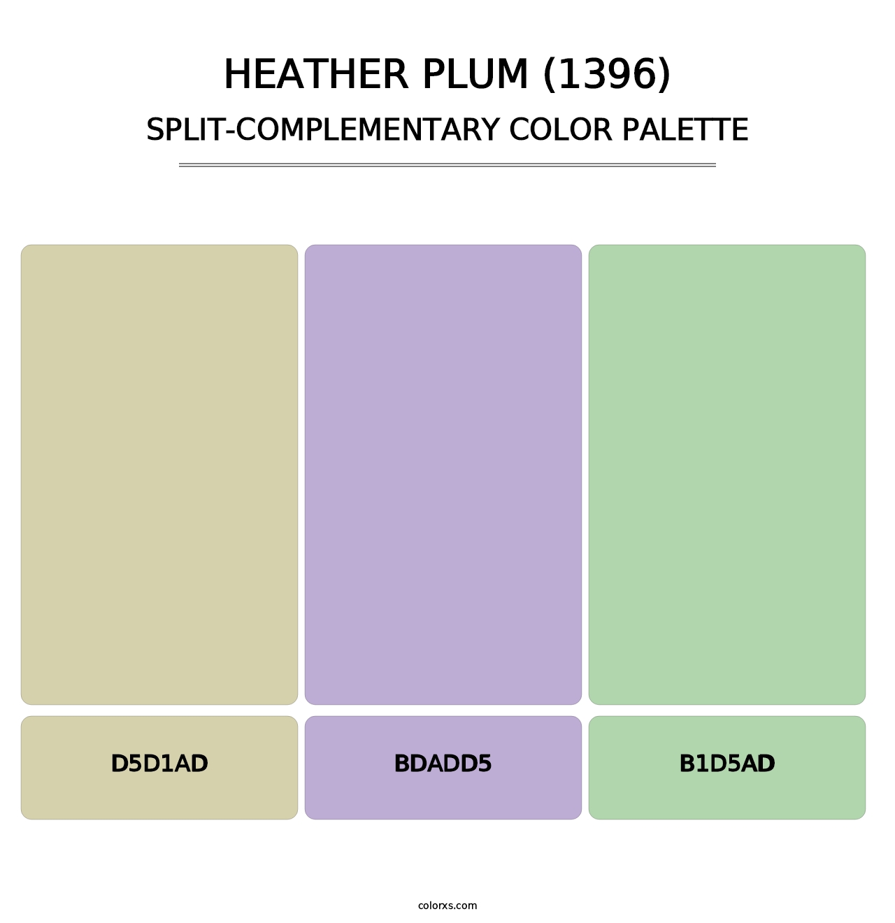 Heather Plum (1396) - Split-Complementary Color Palette