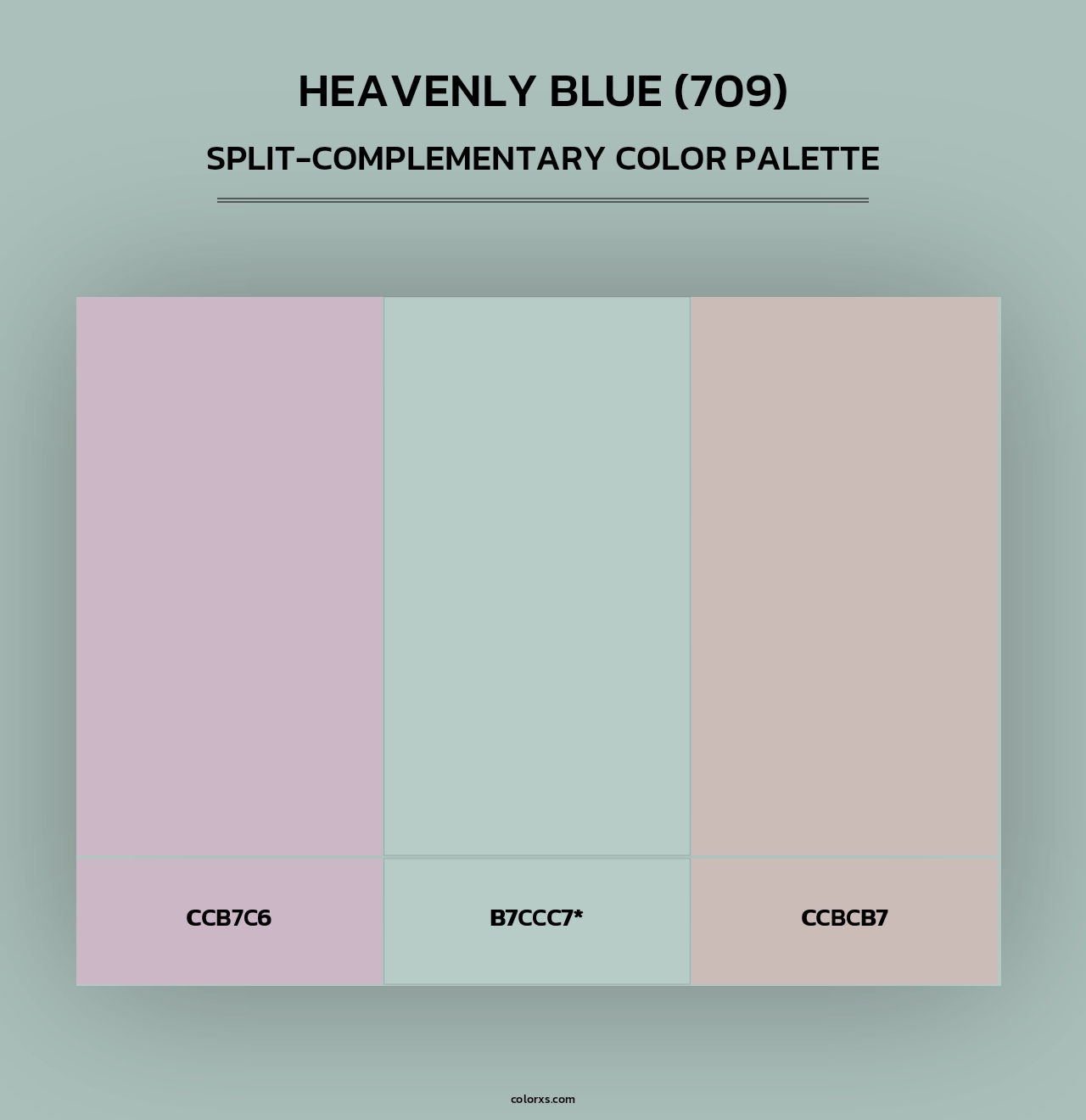 Heavenly Blue (709) - Split-Complementary Color Palette