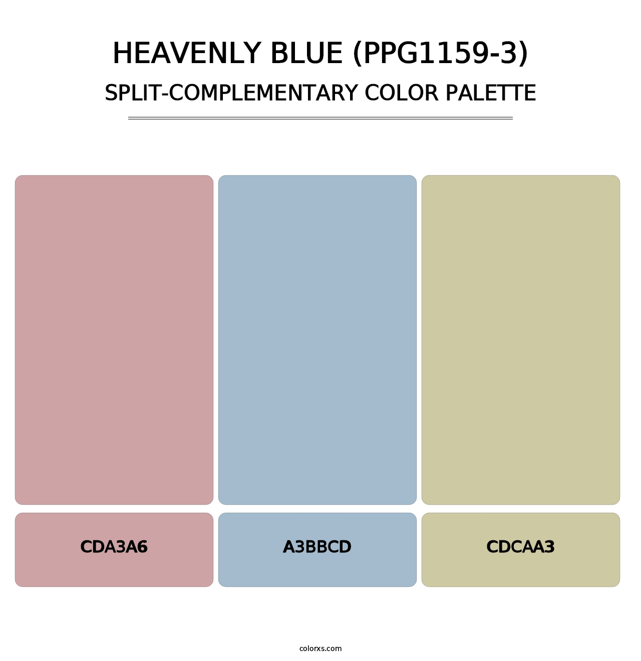 Heavenly Blue (PPG1159-3) - Split-Complementary Color Palette