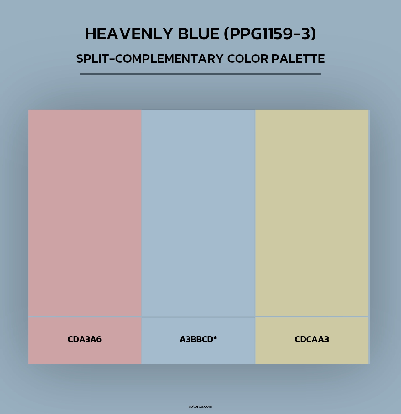 Heavenly Blue (PPG1159-3) - Split-Complementary Color Palette