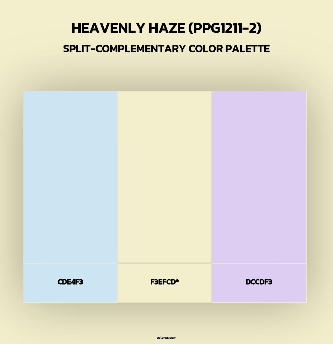 Heavenly Haze (PPG1211-2) - Split-Complementary Color Palette