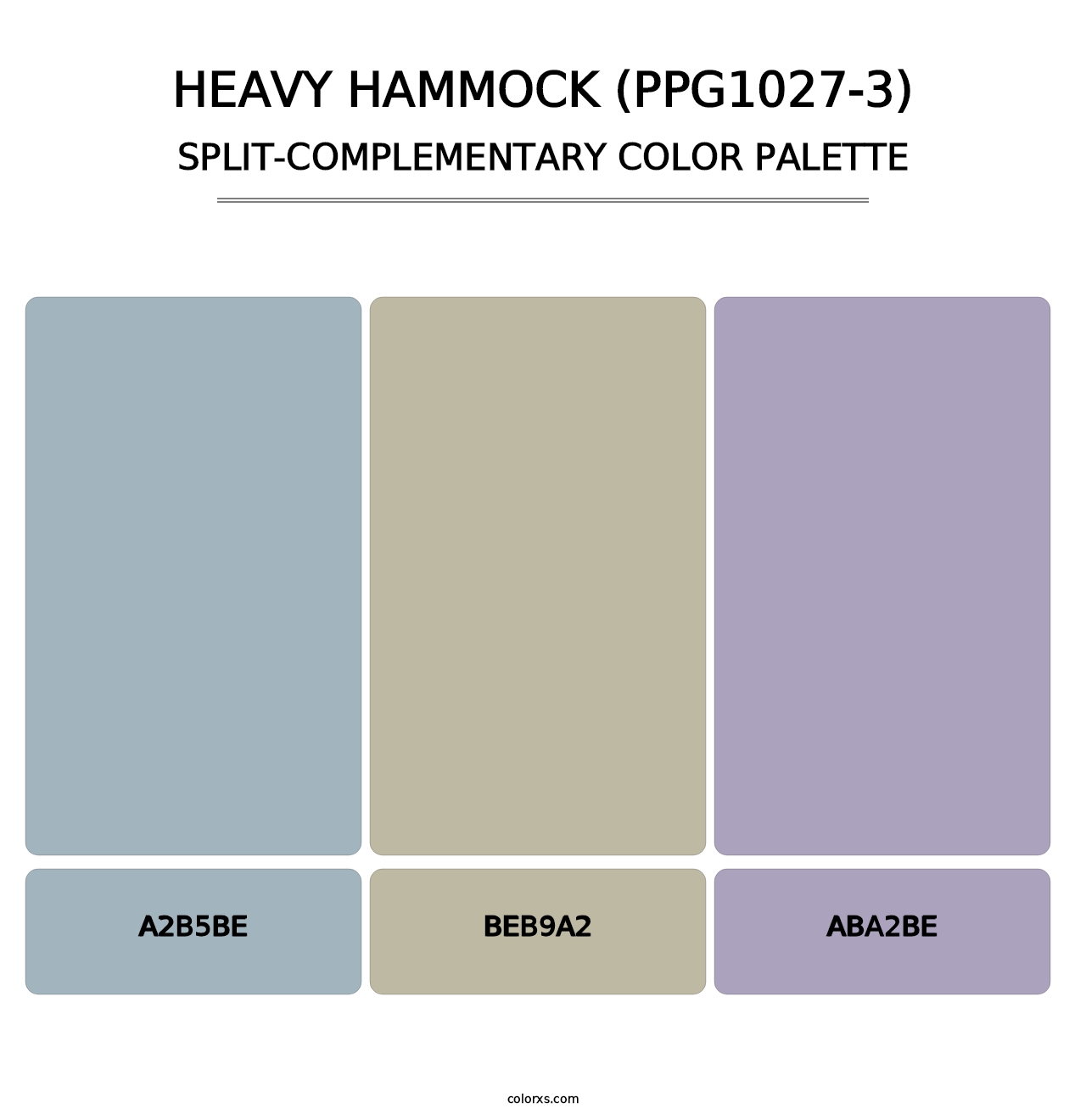 Heavy Hammock (PPG1027-3) - Split-Complementary Color Palette