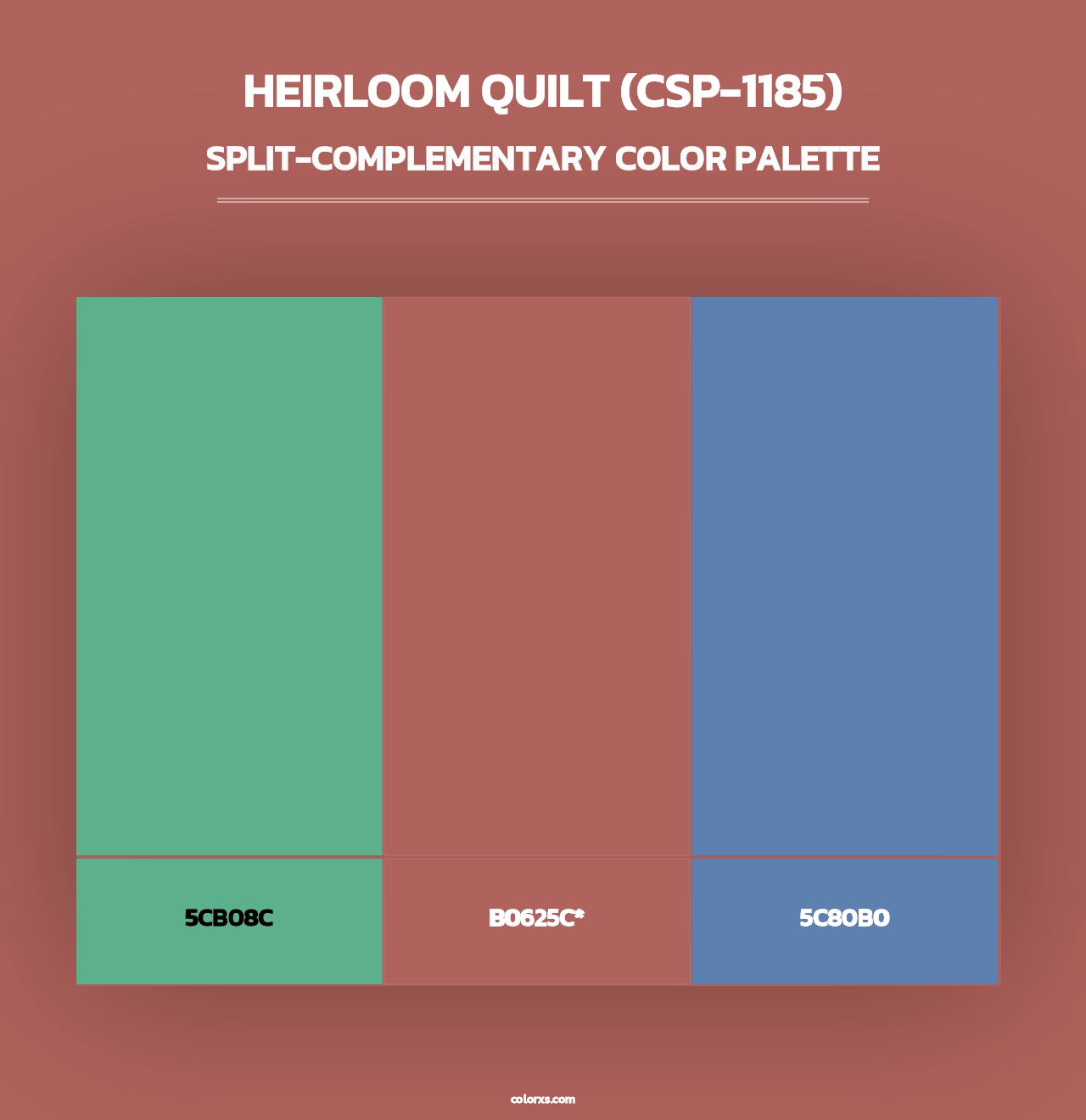 Heirloom Quilt (CSP-1185) - Split-Complementary Color Palette