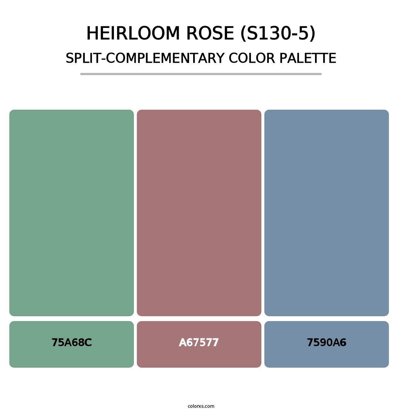 Heirloom Rose (S130-5) - Split-Complementary Color Palette