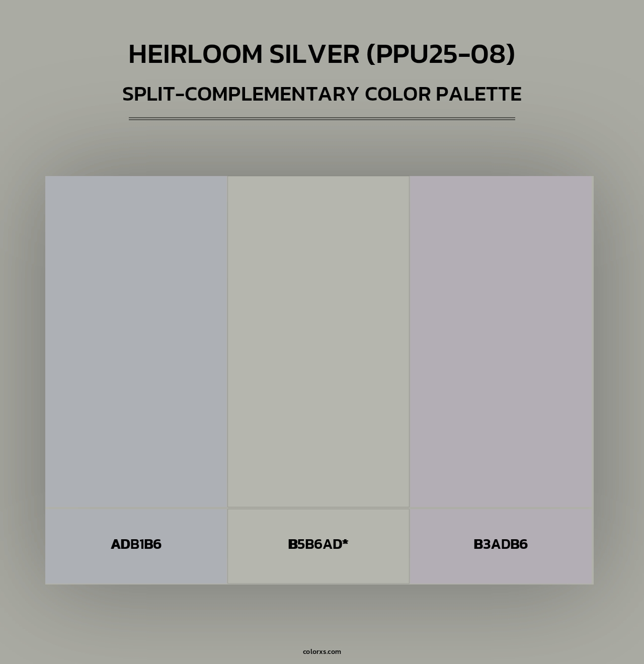 Heirloom Silver (PPU25-08) - Split-Complementary Color Palette