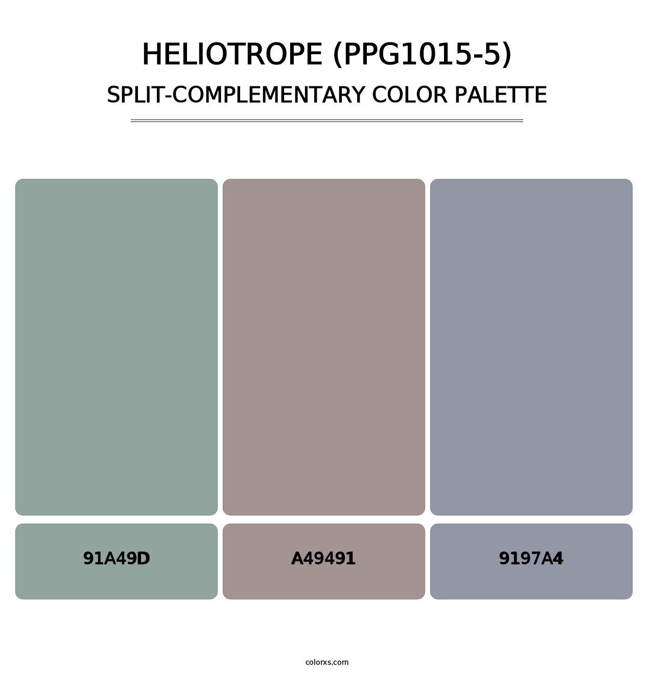 Heliotrope (PPG1015-5) - Split-Complementary Color Palette