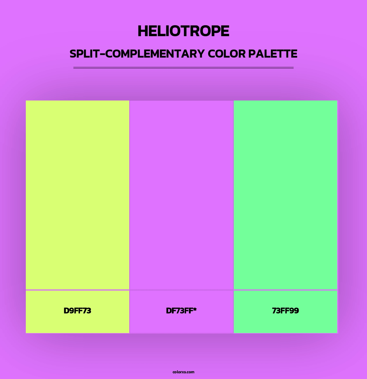 Heliotrope - Split-Complementary Color Palette