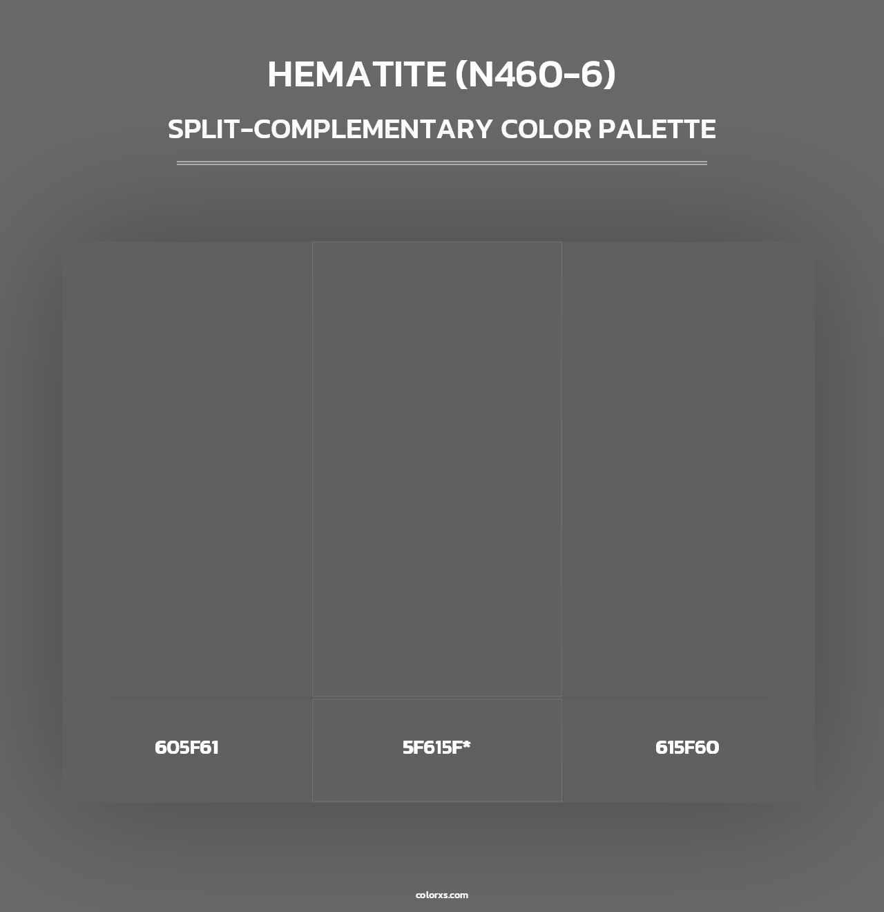 Hematite (N460-6) - Split-Complementary Color Palette