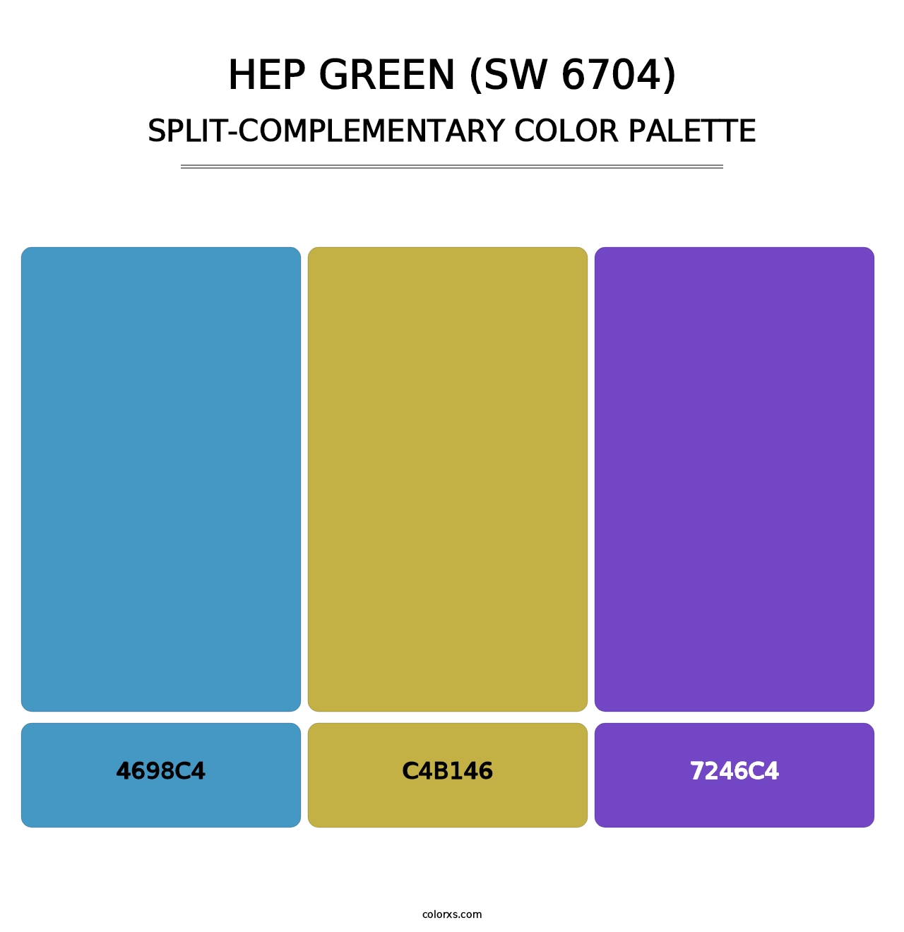 Hep Green (SW 6704) - Split-Complementary Color Palette